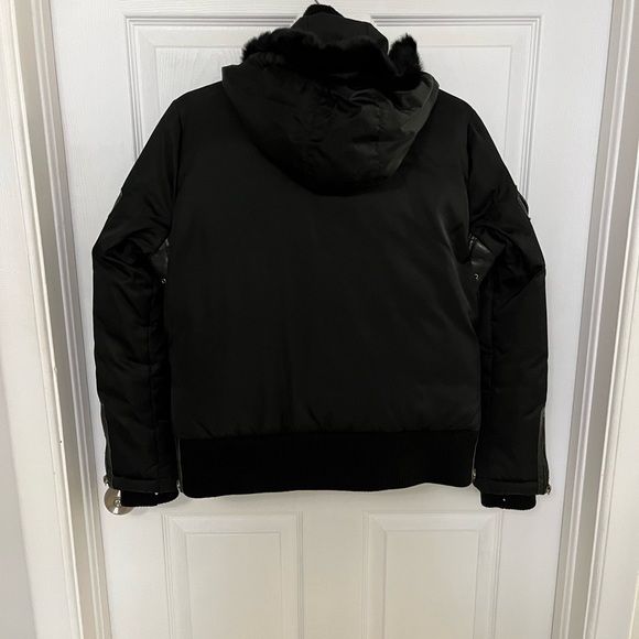 RUDSAK NYLON PARKA WITH LEATHER TRIM AND FUR TRIMMED HOODIE - Picture 11 of 17